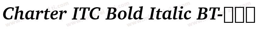 Charter ITC Bold Italic BT字体转换